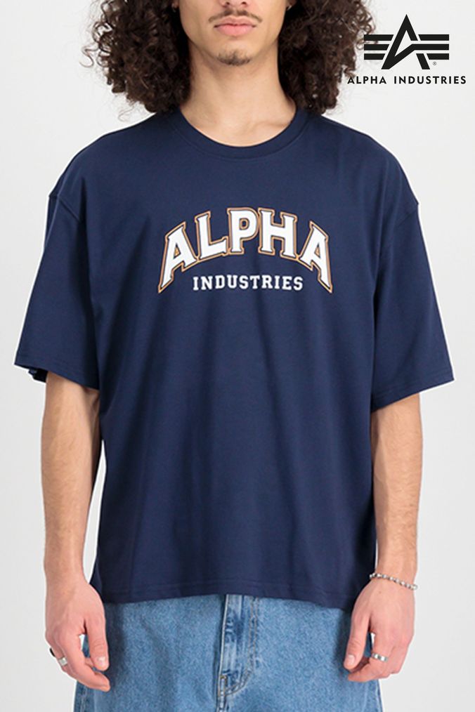 Buy Men s Alpha Industries Plus Size Shortsleeve Online Next UK
