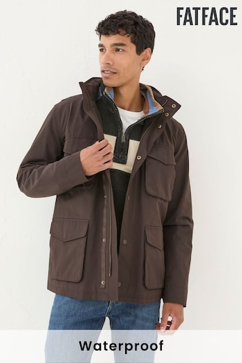 FatFace Truro Dark Brown Waterproof Jacket (B91966) | £130