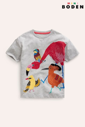 Boden Grey Joyful Jungle Animal Print T-Shirt (B91968) | £19 - £21