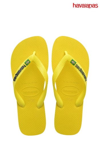 Havaianas Yellow Brasil Logo Neon Sandals (B92232) | £30