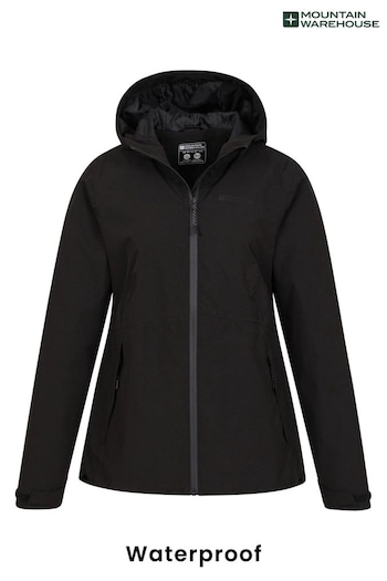 Mountain Warehouse Black Vancouver Ultra-Lightweight Paddeds Waterproof Jacket (B92235) | £56