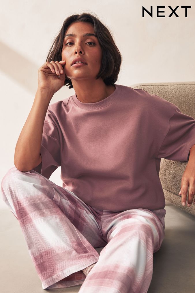 Next pink pyjamas best sale