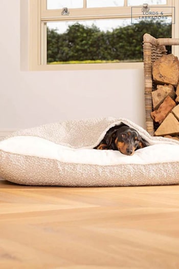 Lords and Labradors Mink Boucle Sleepy Burrows Dog Bed (B92370) | £110 - £150