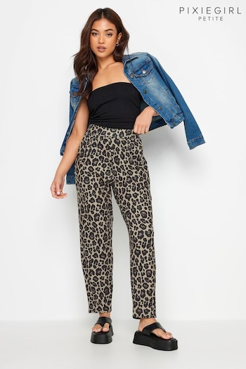PixieGirl Petite Natural Leopard Print Harem Trousers (B92596) | £30