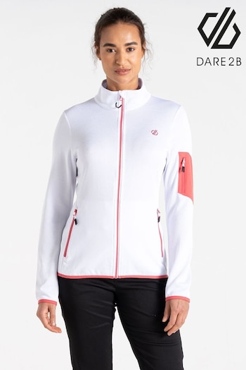 Dare 2b Women's Torrek Full Zip White Fleece (B92617) | £42