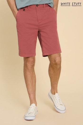 White Stuff Pink Sutton Organic Chino plunge Shorts (B92626) | £45