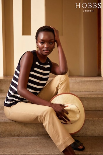 Hobbs Blue Maddy Striped Tank Top (B92762) | £45