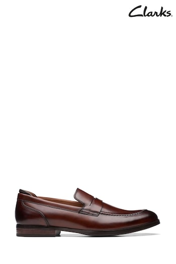 Clarks Brown Leather Bradish Ease Shoes (B92767) | £100