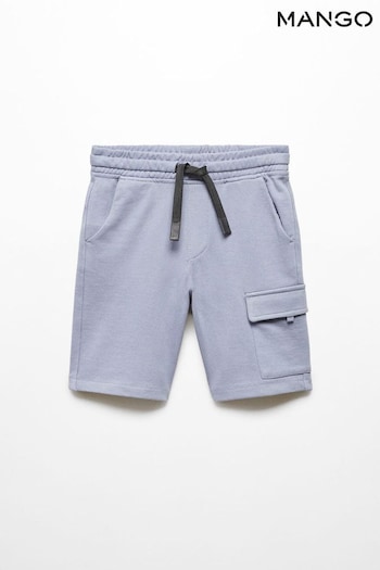 Mango Blue Bermuda Safari Shorts (B92796) | £16