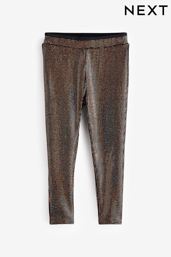 Childrens gold leggings uk top