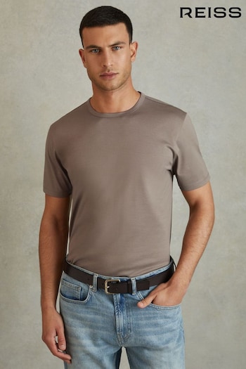 Reiss Cinder Caspian Mercerised Cotton Crew Neck T-Shirt (B92903) | £48