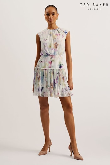 Ted Baker White Saintly Sleeveless Mini Dress (B92952) | £165