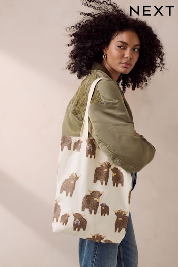 suede Hamish The Highland Cow Bag For Life (B92969) | £6