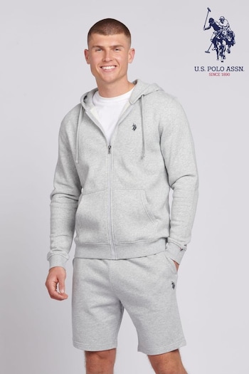 U.S. intarsia-knit Polo Assn. Mens Classic Fit Double Horsemen Zip Hoodie (B93018) | £70