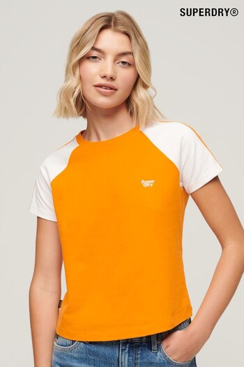 Superdry Orange Essential Logo Retro T-Shirt (B93040) | £20