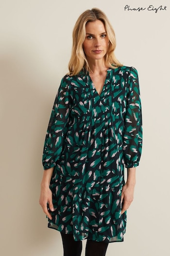 Phase Eight Green Abstract Penele Dress (B93093) | £99
