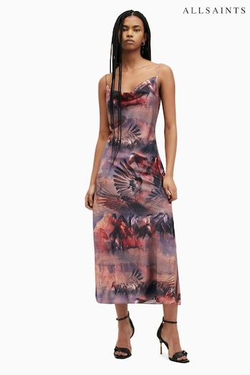 AllSaints Purple Hadley Colca Dress (B93120) | £139