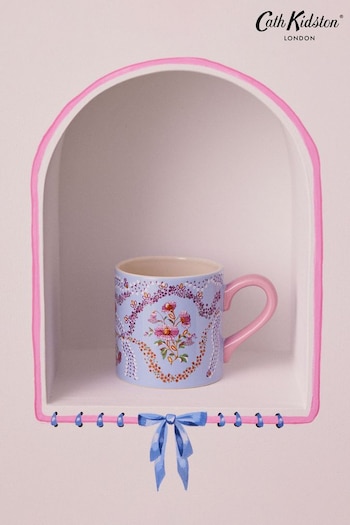 Cath Kidston Blue Affinity Flowers Shortie Mug Set Of 4 (B93127) | £40