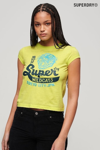 Superdry Yellow Varsity Burnout T-Shirt (B93168) | £27