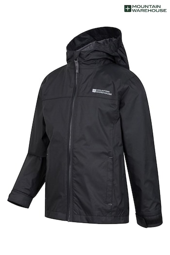 Mountain Warehouse Black Kids Torrent Waterproof Jacket (B93471) | £35