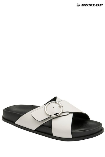 Dunlop White Open-Toe Mule Sandals (B93494) | £30