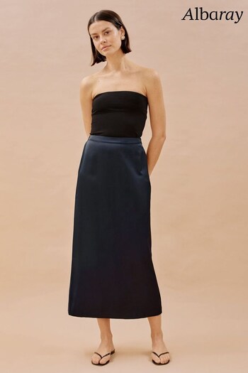 Albaray Blue Satin Skirt (B93516) | £79