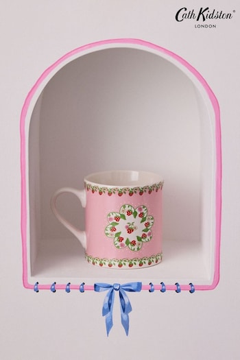 Cath Kidston Set of 4 Pink Strawberry Mollie Mugs (B93888) | £40