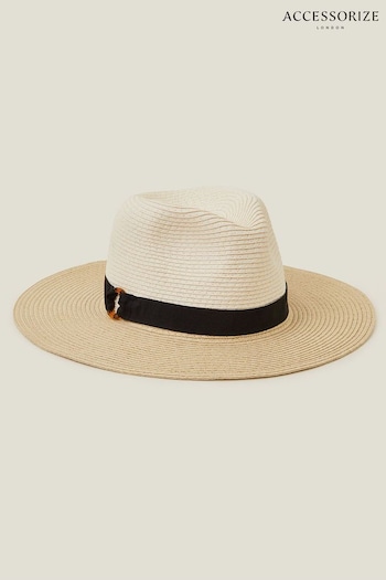 Accessorize Natural Ring Fedora Hat (B93927) | £22