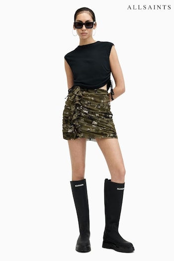 AllSaints Green Gloria Kora Skirt (B93939) | £79