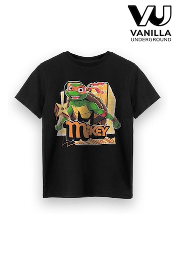 Vanilla Underground Mikey Black Garnet Teenage Mutant Ninja Turtles T-Shirt (B94036) | £14