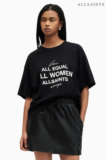 AllSaints Black Carlie T-Shirt (B94048) | £45