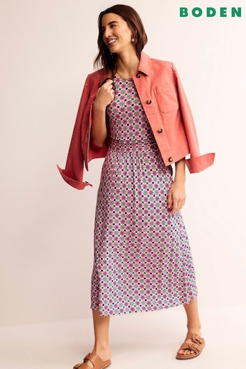 Boden Pink Petite Amelie Jersey Midi Dress (B94192) | £70