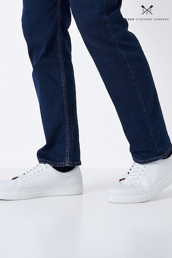 Crew Clothing White  Leather  Trainer (B94255) | £75