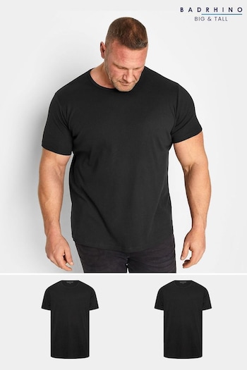 BadRhino Big & Tall Black Thermal T-Shirts 2 Pack (B94372) | £31
