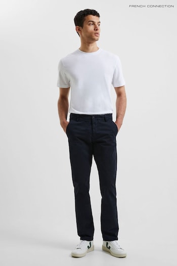 French Connection Blue Stretch Chino Trousers (B94429) | £40