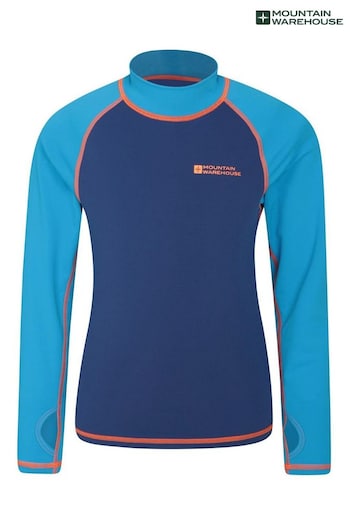 Mountain Warehouse Blue Kids Long Sleeved Rash Vest (B94430) | £23