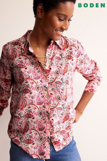 Boden Pink Sienna Silk Shirt (B94588) | £140