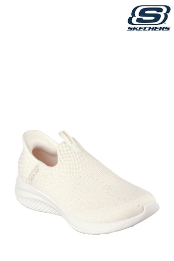 Skechers White Ultra Flex 3.0 Shoes (B94677) | £89