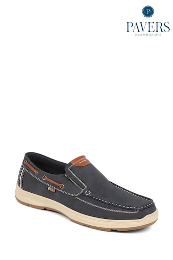 Pavers Blue Slip On Boat Shoes (B94752) | £35