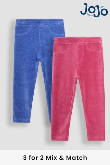 JoJo Maman Bébé Rose 2-Tamanho Jersey Cord Jeggings (B94787) | £23