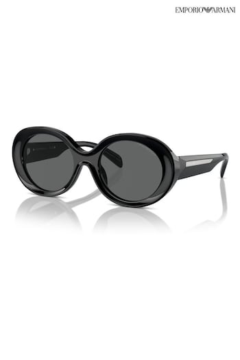 Emporio Armani EA7 Ea4231U Oval Black Sunglasses (B95060) | £177