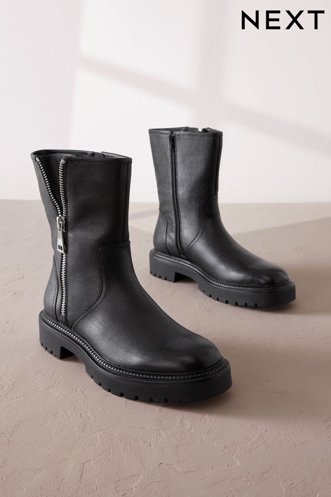 Women s Biker Boots Buckle Biker Boots Next Official Site