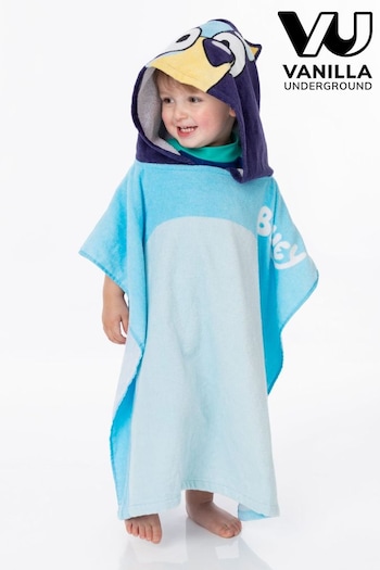 Vanilla Underground Blue Kids Licensing Towel Poncho (B95265) | £20