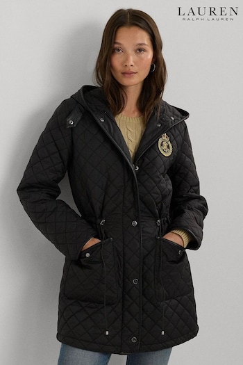Lauren Ralph Lauren Quilted Logo Black Jacket (B95430) | £349