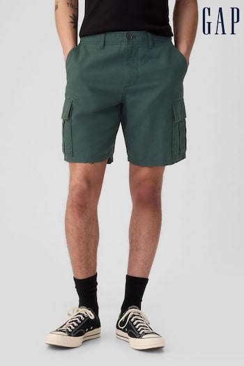 GAP Green Linen Cotton Cargo Shorts cotton-modal (B95648) | £35