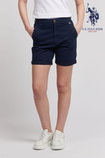 U.S. Polo Ranger Assn. Womens Classic Chino Shorts (B95833) | £40