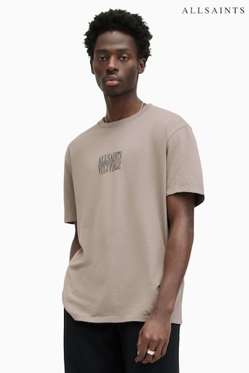 AllSaints Brown Varden Crew Neck T-Shirt (B95988) | £55