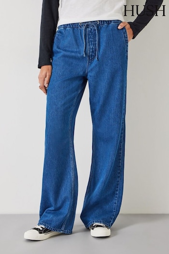 Hush Blue Slouchy Tie Waist Jeans (B96001) | £89