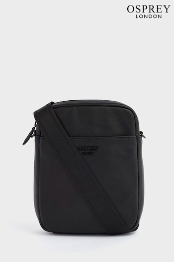 Osprey London The Onyx Square Leather Black Bag (B96047) | £195