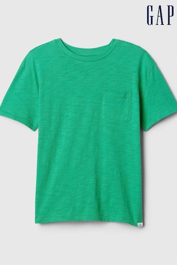 Gap Dark Green Cotton Short Sleeve Crew Neck Pocket T-Shirt (4-13yrs) (B96098) | £8